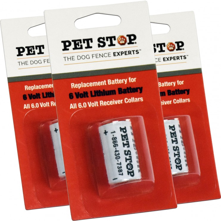 Pet Stop 6V Lithium Battery, Three Pack • St. Louis Dog Fence